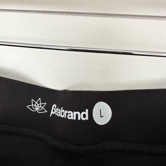 Betabrand Women’s Large Black Dress Pant Yoga Pants Straight Fit - Picture 2 of 6